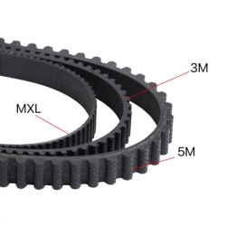 MXL fogasszíj hurok a lézerplotter Y tengelyének meghajtásához, kerülete 25 cm, szélessége 8 mm